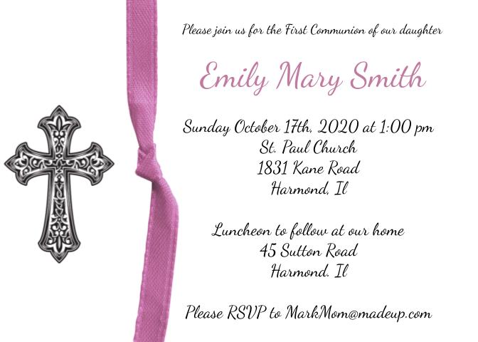 First Communion Invites They Are Young