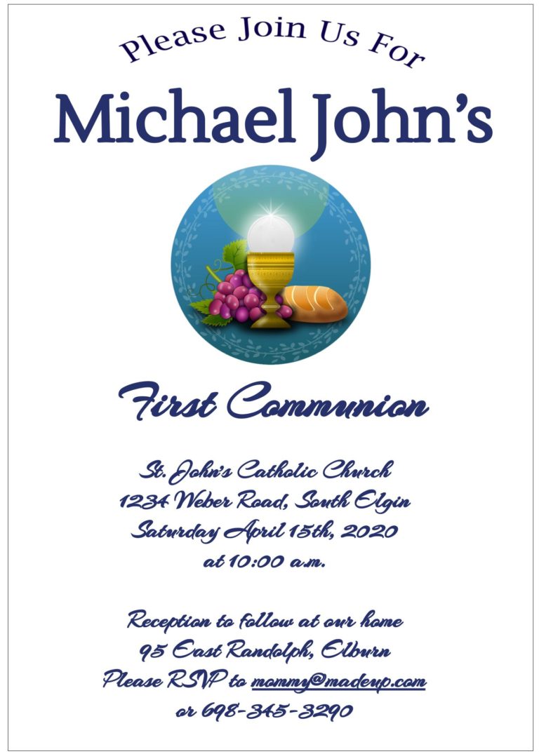 First Communion Invites They Are Young